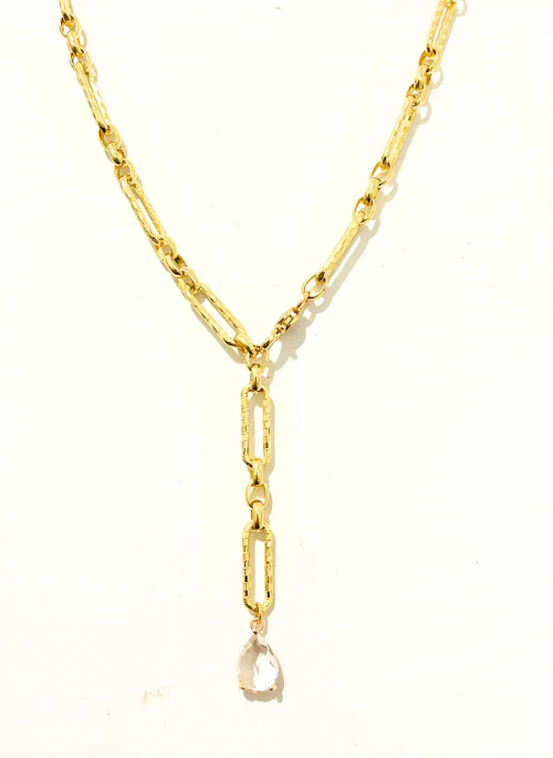 Natalie Paperclip Convertible Necklace Gold - Lositime