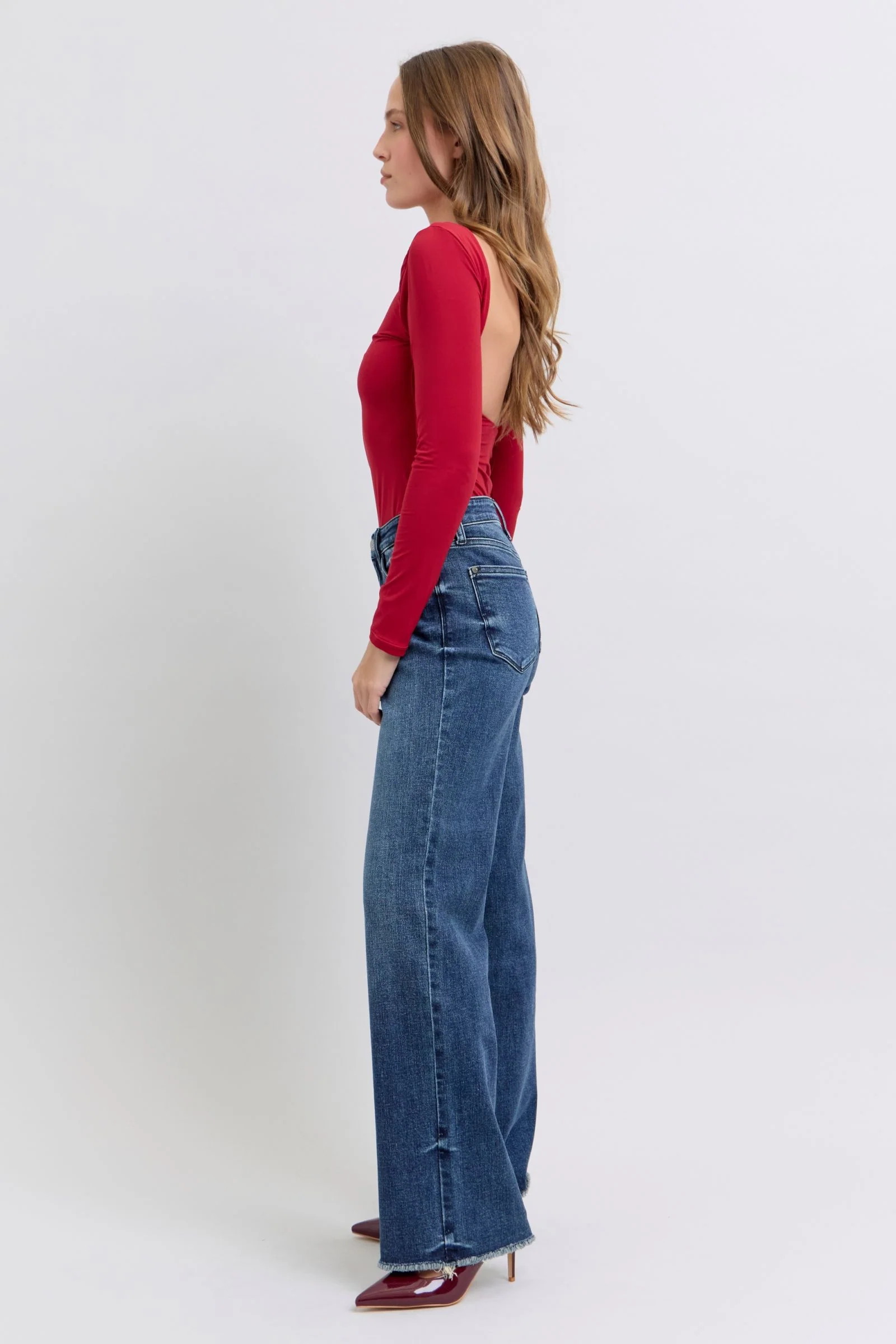 Judy Blue Full Size Raw Hem Mid Rise Jeans - Lositime