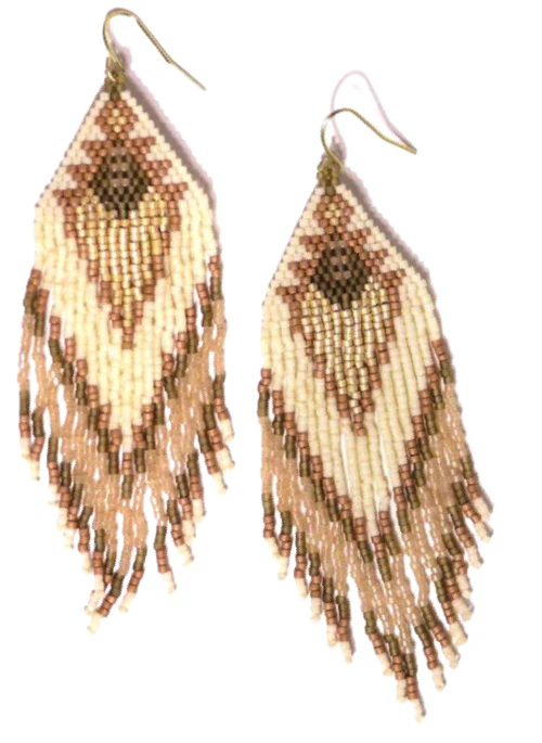 Jamaica Boho Blush and Gold Earrings - Lositime