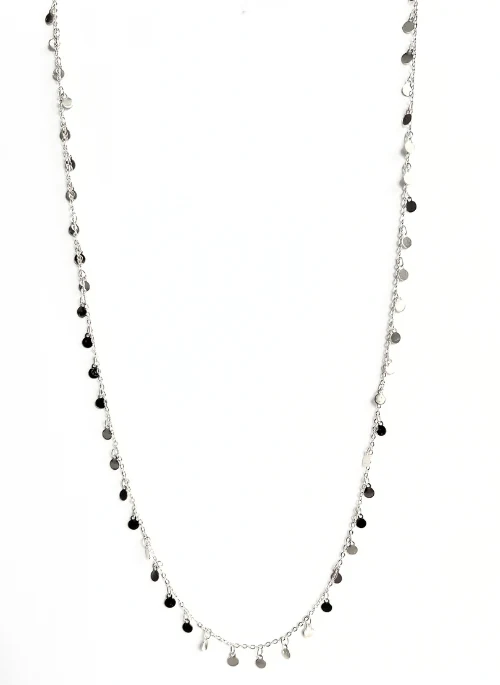 Sydnie Discs Choker Necklace Silver - Lositime