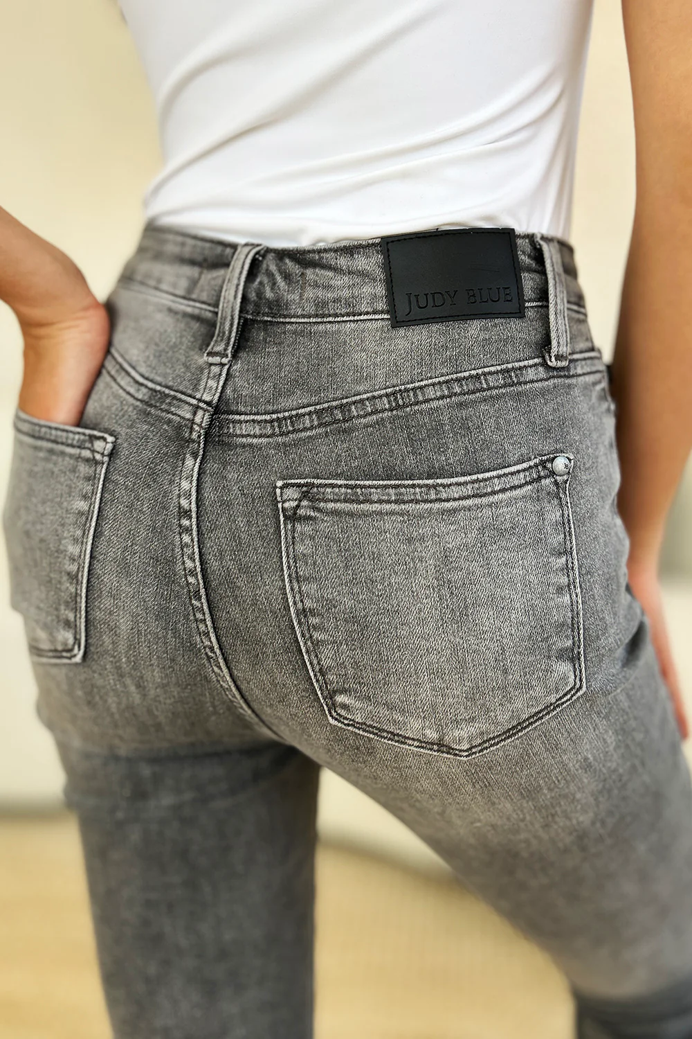 Judy Blue Full Size Button Fly High Waist Cuffed Capris - Lositime