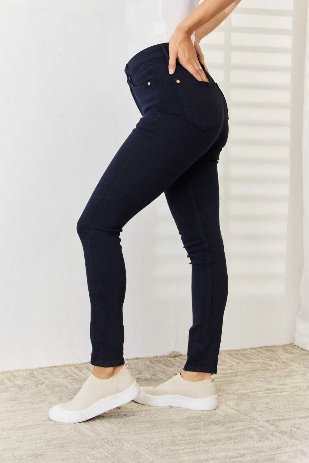 Judy Blue Full Size Garment Dyed Tummy Control Skinny Jeans - Lositime