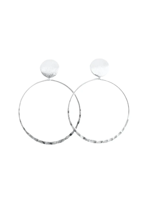 Jenn Silver Hoop Earrings - Lositime