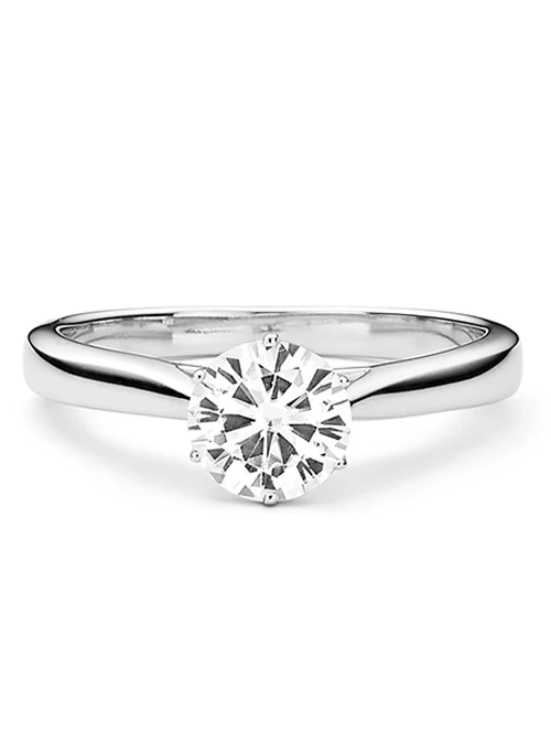 Forever Brilliant Moissanite 1.90ct Solitaire Ring in 14k White Gold - Lositime