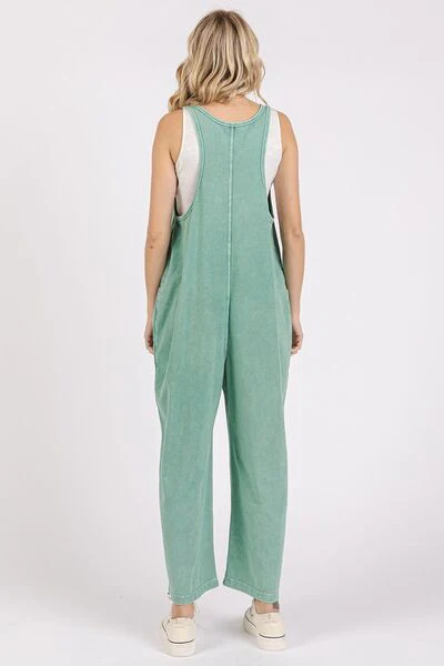 Mittoshop Scoop Neck Wide Leg Overalls - Lositime
