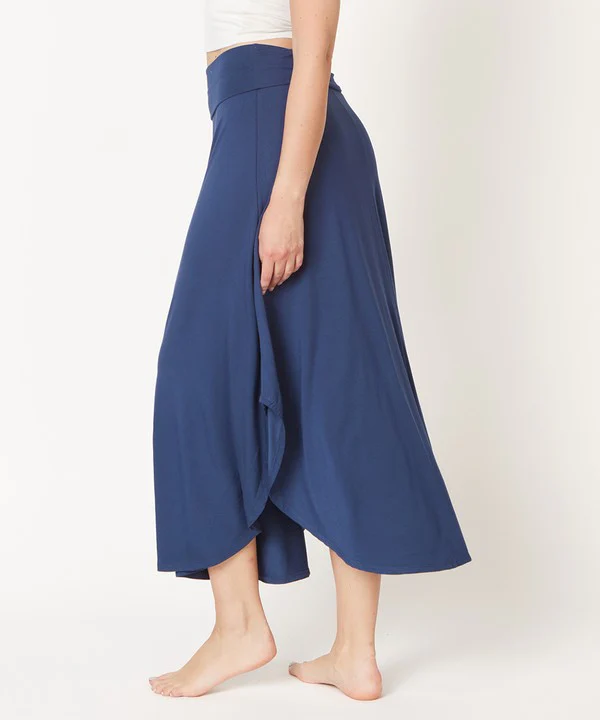 BAMBOO BAND WAIST MAXI SKIRT - Lositime