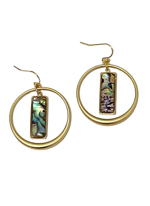 Sophia Hoops with Abalone - Lositime