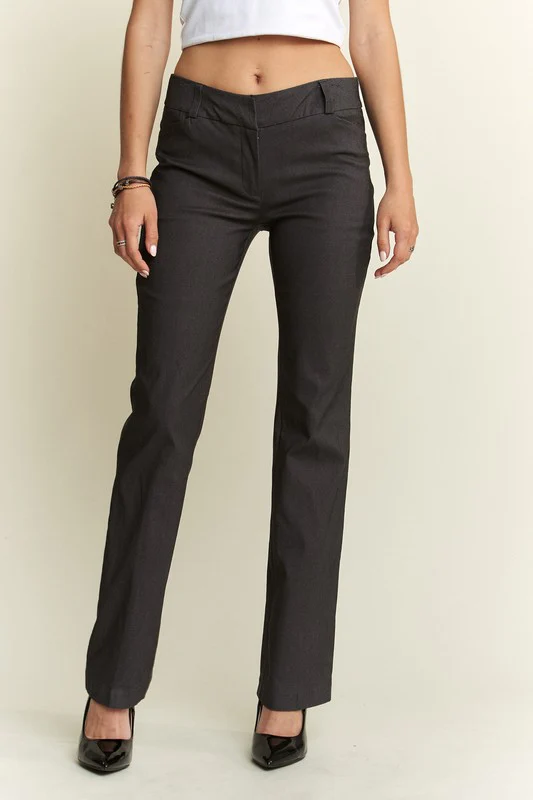 ADORA Regular Rise Slim Bootcut Pants - Lositime