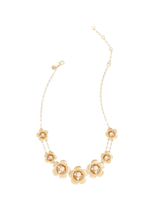 Flower Metal Statement Necklace - Lositime