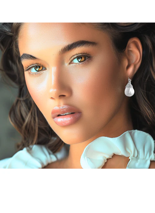 Andrea Small Teardrop Mother of Pearl Earrings - Lositime