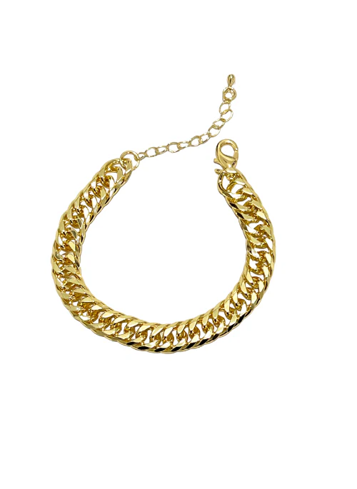 Chunky Gold Curb Bracelet - Lositime