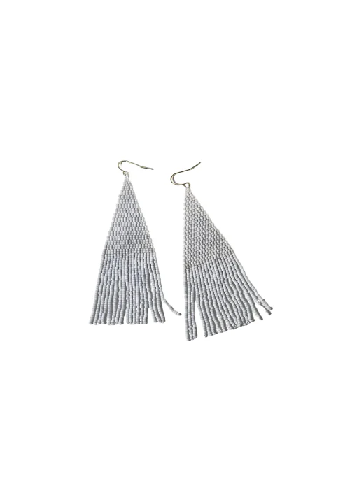 Wena Grey Small Fringe Earrings - Lositime