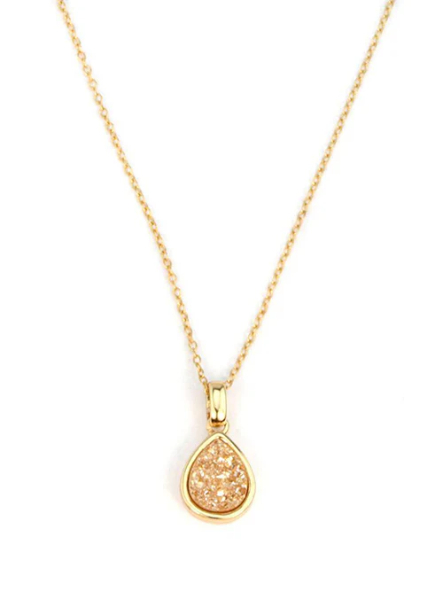 Emma Teardrop Pendant in Gold - Lositime