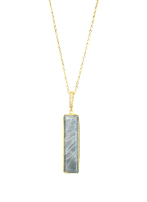 Labradorite Pendant in Gold - Lositime