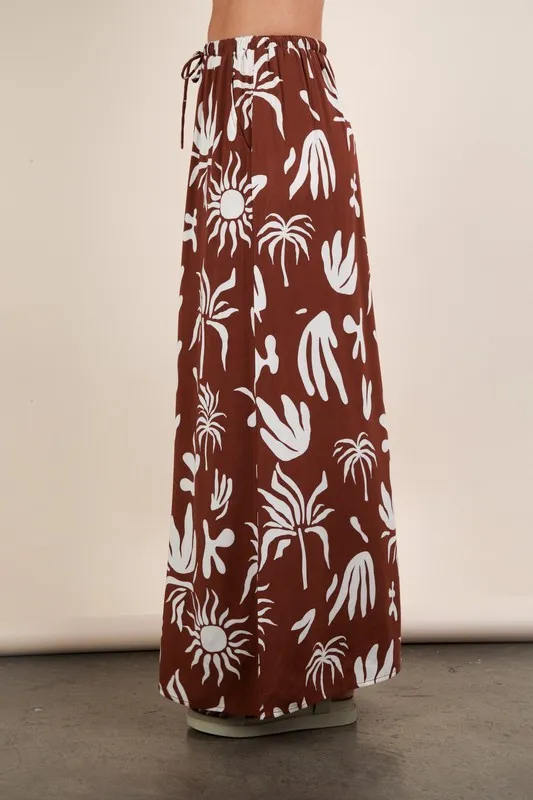 VERY J Printed Resort Midi Skirt - Lositime