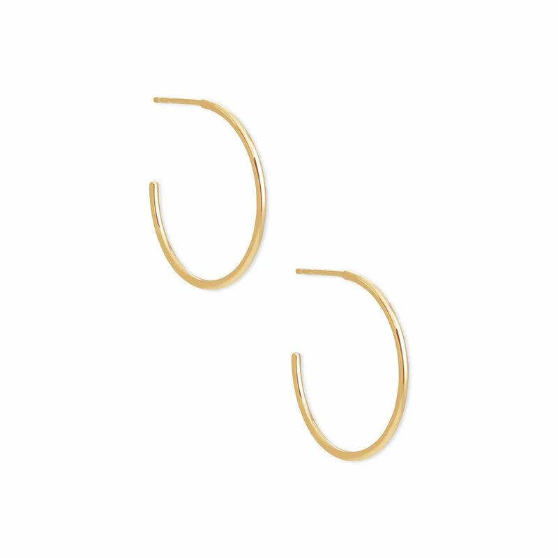 18k Gold Plated Hoops - Lositime