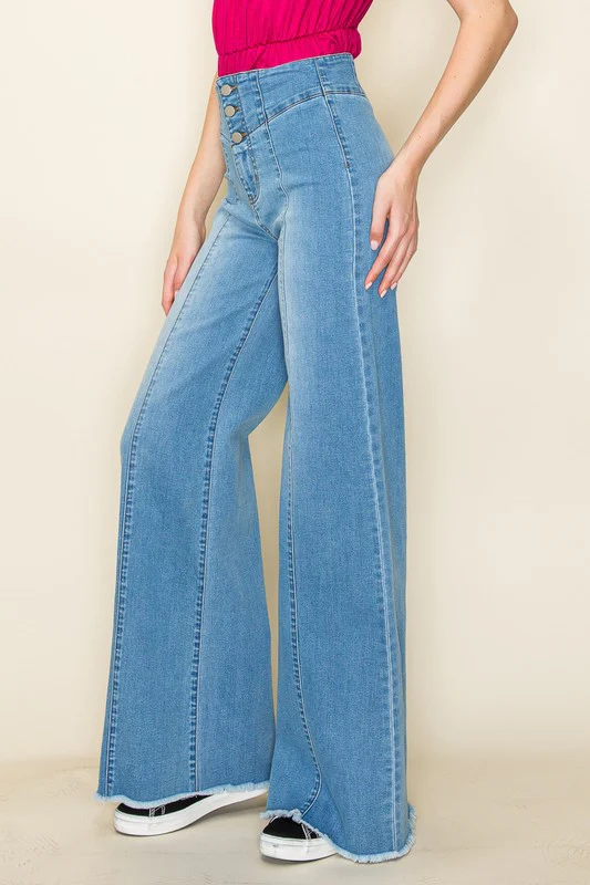 Wide leg, denim pants,  jeans, western - Lositime