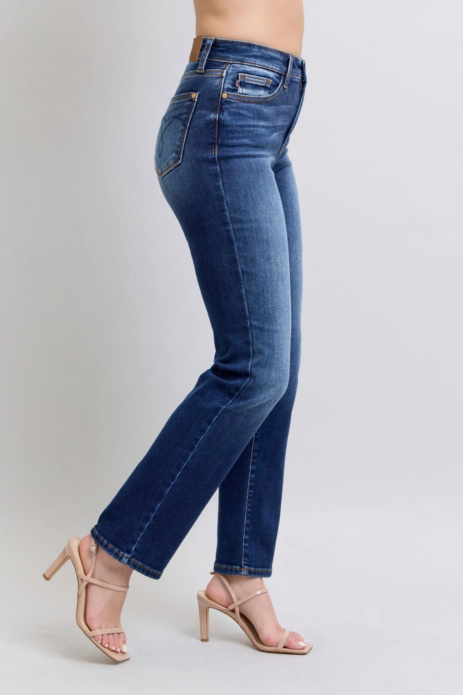 Judy Blue Full Size Washed Straight Leg Jeans with Pockets - Lositime