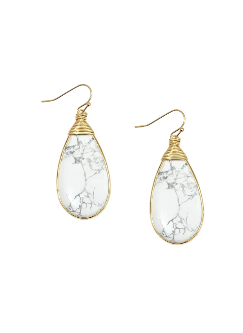 Jennie Howlite Earrings - Lositime